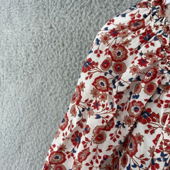 XIRENA Dalyn Dress Womens Size Large Long Sleeve Mini Cotton Silk Red Spark - Picture 7 of 13